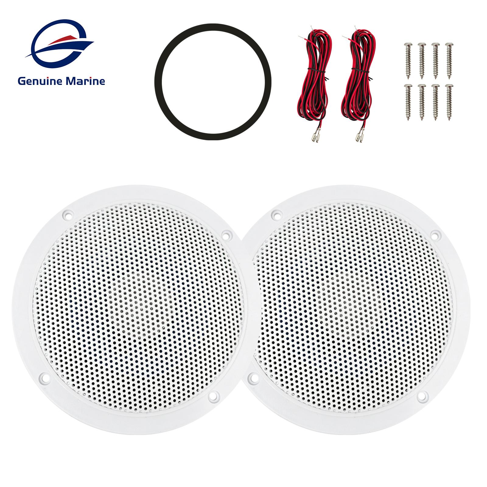 Genuine Marine 5.25 80W IP66 Waterproof Marine Speakers White ABS Plastic High-Quality Sound for Motorcycle Boat Thalassa 1 Pairs Speaker