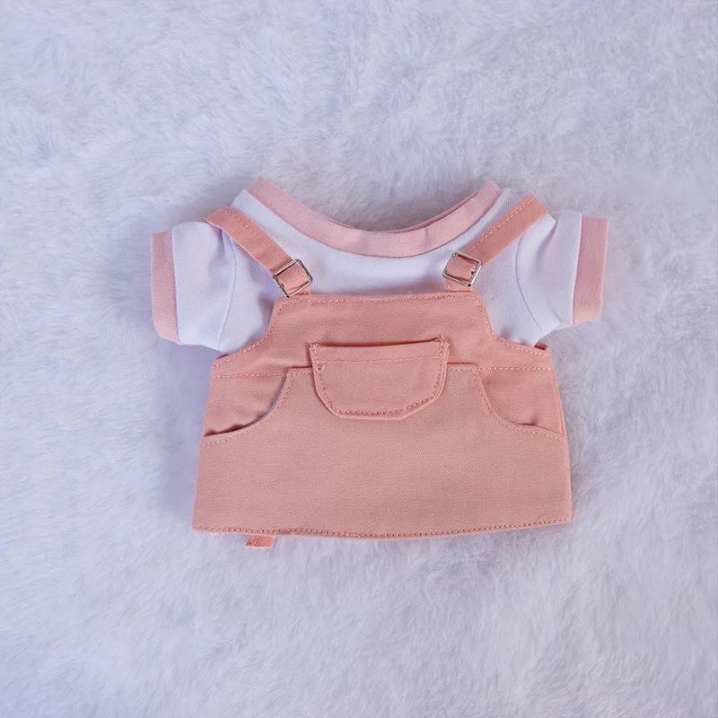 10cm 20cm Doll Clothes Outfit T-shirt Overalls Suspender Trousers Doll Accessories Changing Dressing Game Fans Gift Toy In Stock
