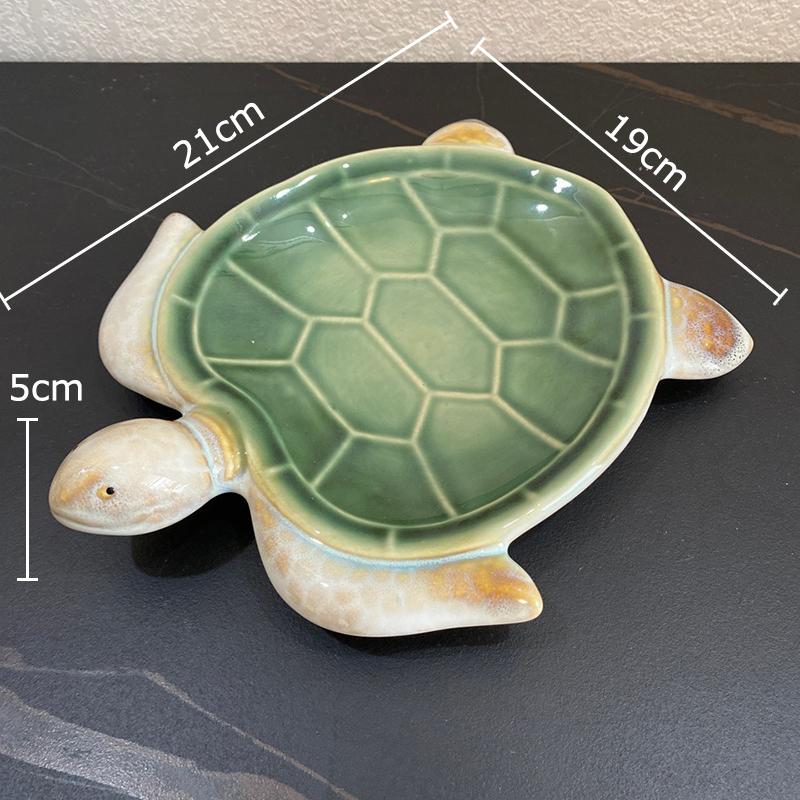 Cute Cartoon Little Turtle Statue Decorativ Tray Desk Decoration Ornaments Creative Turtle Sculpture Room Aesthetic Decor