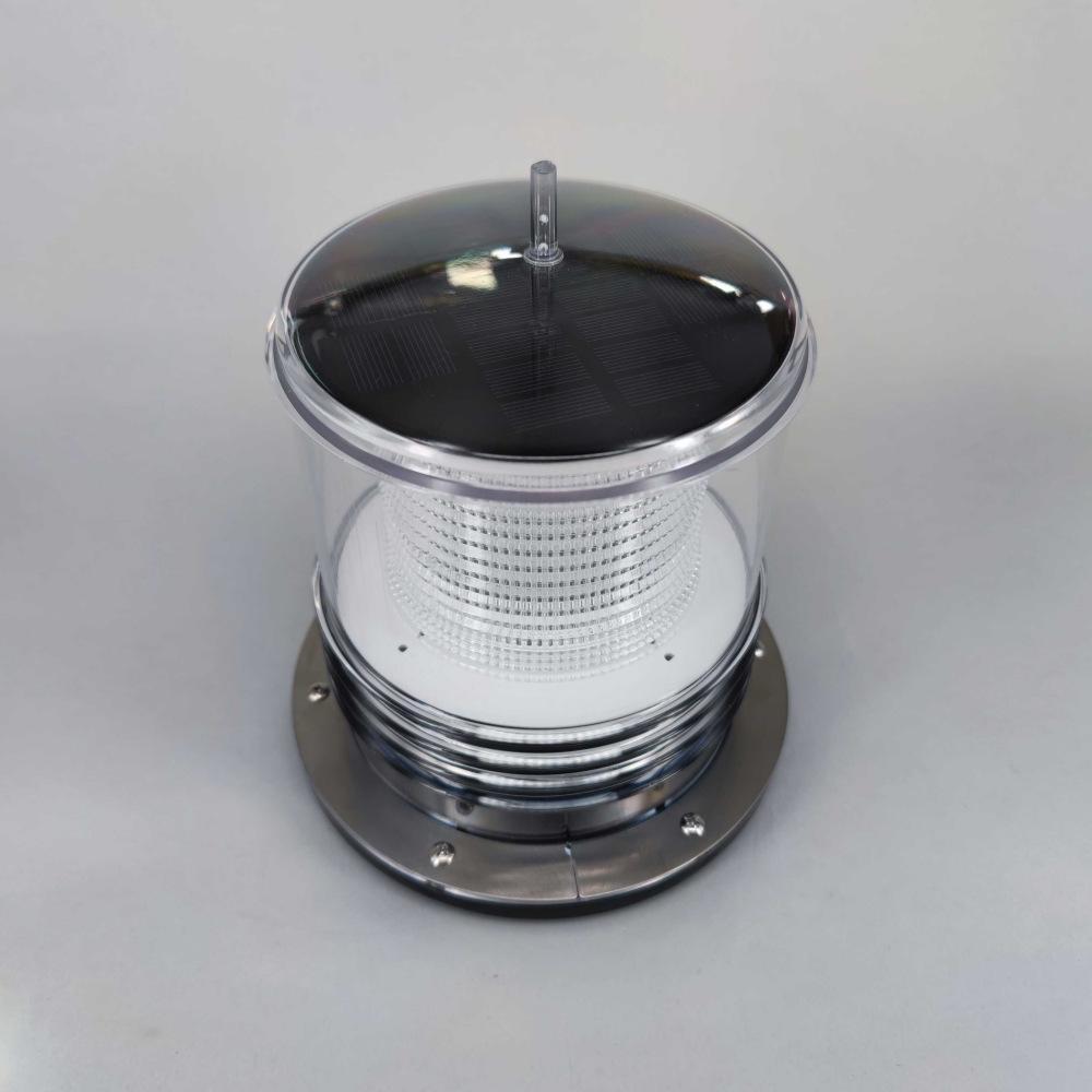 Solar LED Marine Buoy & Anchor Signal Light: Flashing Three-Color Mast & Net Marker