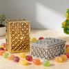 Vintage Hollow Out Jewelry Box Gold/Silver Plated Plastic Candy Box Wedding Party Favor Box for Ring Earrings Necklace Bridal Shower Birthday Supplies
