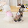 Hundeshirts Sommer Bedruckte Welpenkleidung Weicher Atmungsaktiver Pullover T-Shirt mit D-Ring für Kleine Mittlere Hunde Katzen