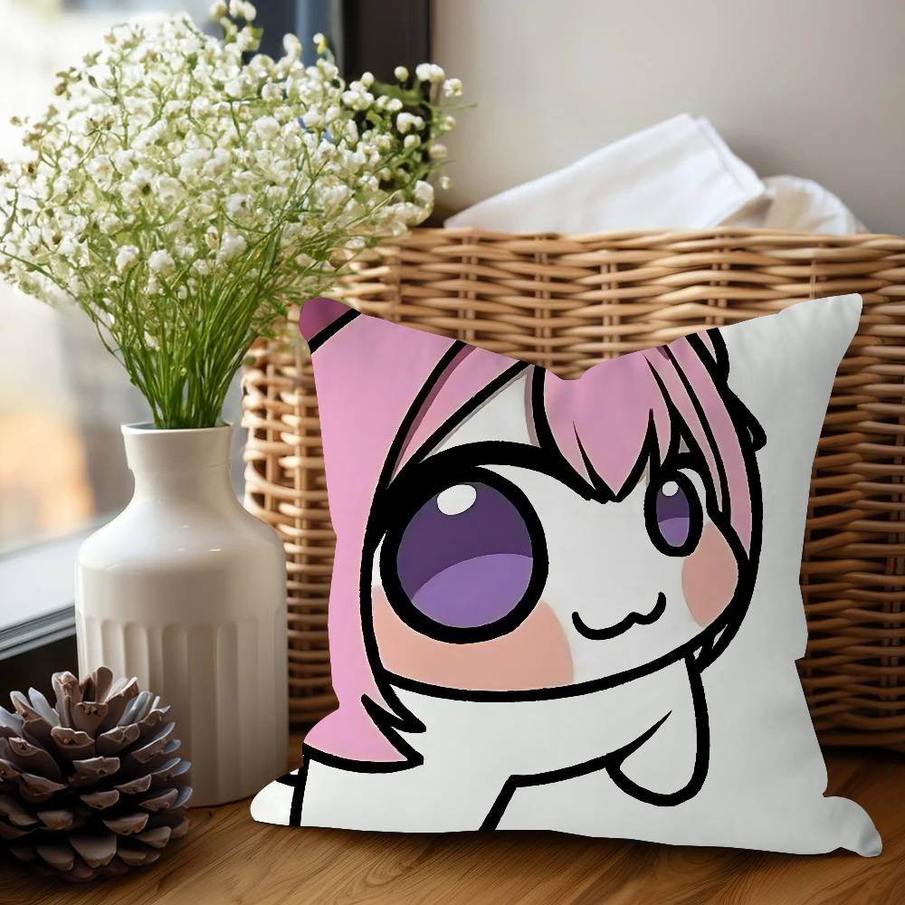 

Anime Doro Pillowcase Toon Gift Cushion Cover Bedroom Home Sofa Chair Seat Decor Pillow Case 12x12Inch