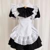 Cute Lolita Bunny Girl Cosplay Black and White Maid Outfit Lolita Dress Women's Skirt