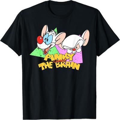 Pinky And The Brain Retro Portrait Logo T-Shirt