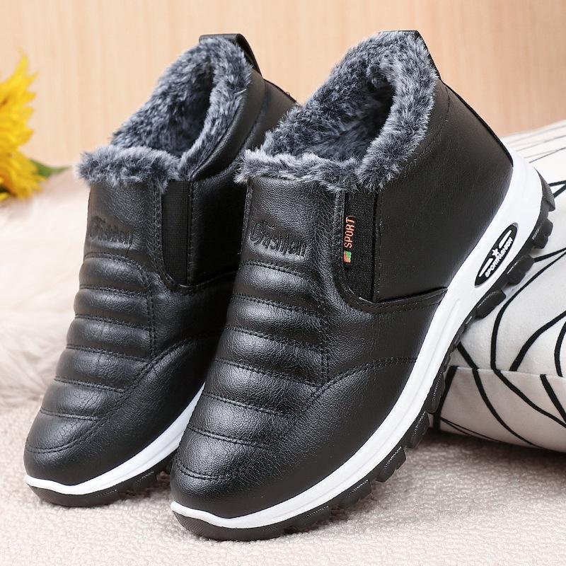 

Хлопковая обувь женская зимняя бархатная кожа водонепроницаемые сноубутсы нескользящие утолщенные теплые хлопковые ботинки 41