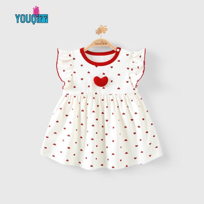 Youqi Baby Girls  Sleeveless Polka Dot Princess Dress 90