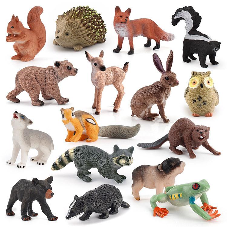 Forest Animal Pvc Miniature Models For Cake Decor And Nature Scene Figurines