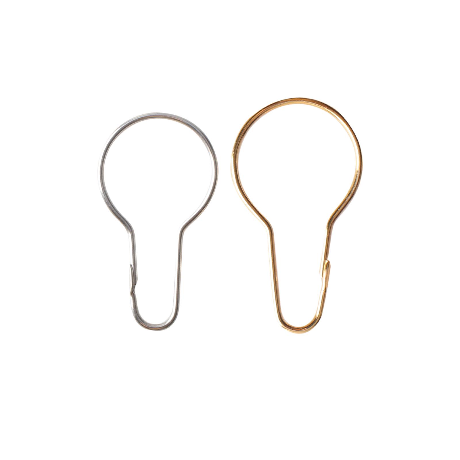 Elegant Electroplated Gold Silver Gourd Bathroom Shower Curtain Hooks