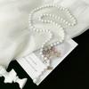 Elegant Adjustable Pearl Necklace - Versatile Light Luxury Jewelry for Women, Perfect for Autumn and Winter Sweaters.