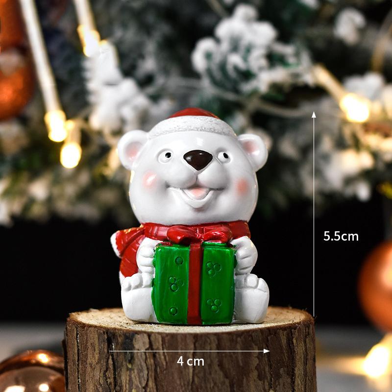 Christmas Theme Resin Micro Landscapes Xmas DIY Christmas Micro Landscapes Cute Santa Claus Snowman Christmas Gift Blind Boxes