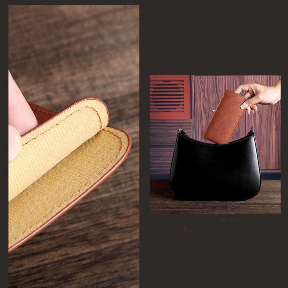 Glasses Protective PU Leather Glasses Bag Solid Color Sunglasses Cover Outdoor