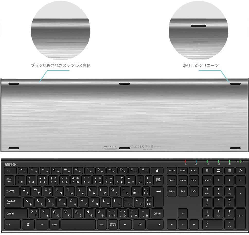 Arteck 2.4G Wireless Keyboard and Mouse Set, Lightweight, Slim, Type-C Rechargeable, Full-Size Keyboard, Compatible with Computers, Desktops, PCs,