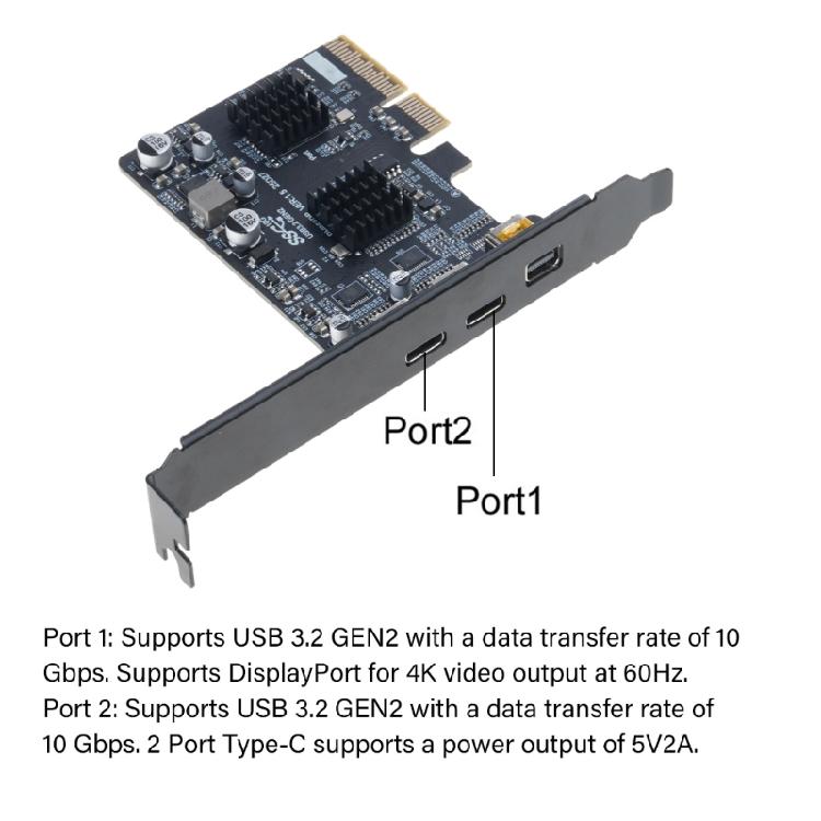 Type C To 4K 60Hz Adapter Card Featuring Two USB 3.2 Ports And 10Gbps Data Transfer