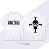 ONE PIECE Derivados de Animação Barba Branca Edward·Newgate Camiseta de Manga Curta Estampada Moda Masculina Feminina Top Solto de Algodão