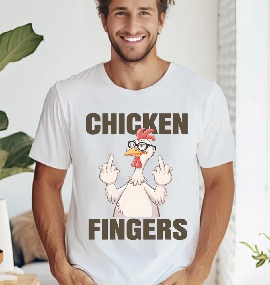 

Funny Chicken Fingers Shirt Middle Finger Chicken T-Shirt S-5XL, Gildan5000 Unisex T-Shirt XXXL