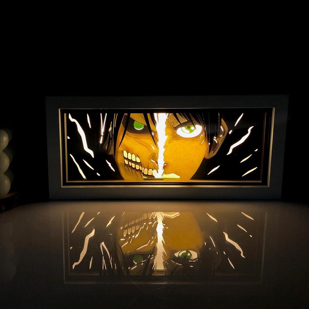 Anime LED Light Box,Papercut Anime Light Box,Handmade Manga Paper Sculptures Lights, RGB Multi-Color Changing Anime Led Light Anime Lamp for Anime