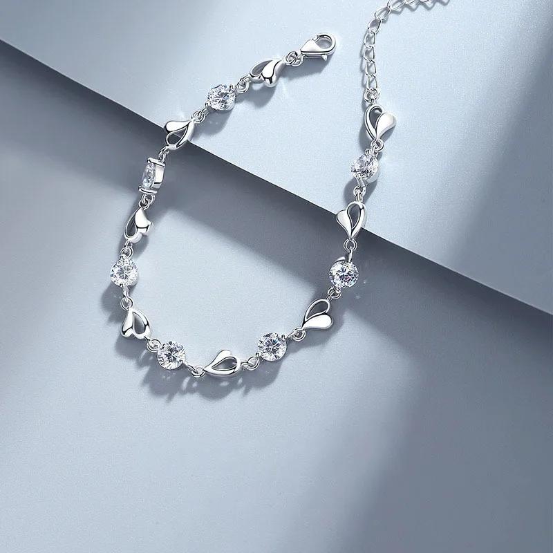 Fashion Charm 925 Silver Bracelet For Men Women Minimalist 4MM Twisted Rope Chain Bracelet Unisex Couple Jewelry Gifts