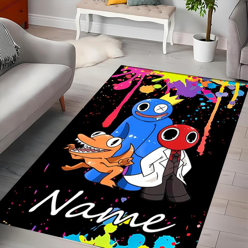 Custom Personalization Rainbow Friends Area Rug - Perfect For Kitchen, Bathroom,Laundry Room Decor Large Size Available,Gift All Seasons