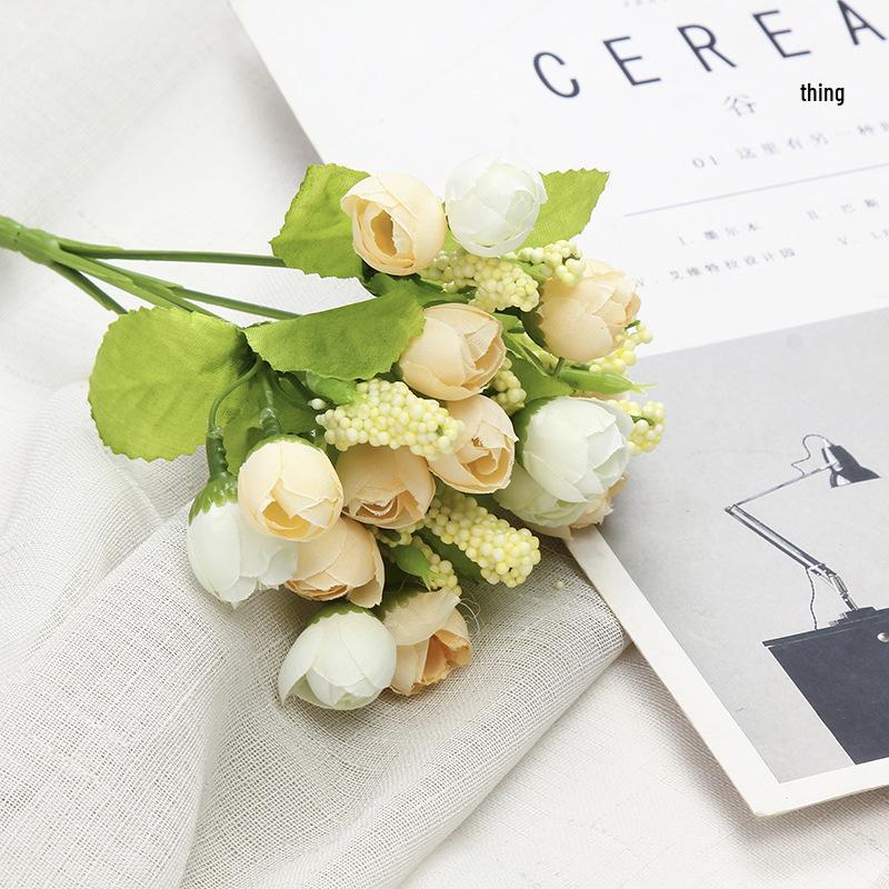 

Mini Artificial Flower Star Buds - 15 Tea Rose Heads for Photo Props