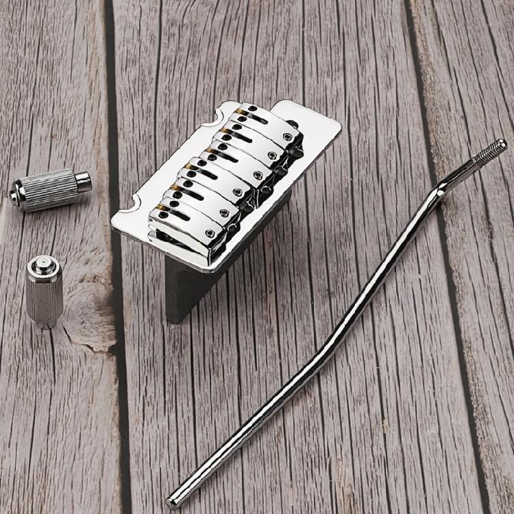 Electric Guitar Tremolo Bridge with Rod Vintage Bent Steel Saddles Brass Base 6 String Guitar Bridge Guitar Accessories