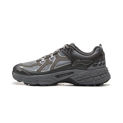 Li Ning Outdoor CF Tracing Cushioning Support Rebound Low Top Hiking Shoes Unisex Obsidian Elegant Gray AHTV033-7