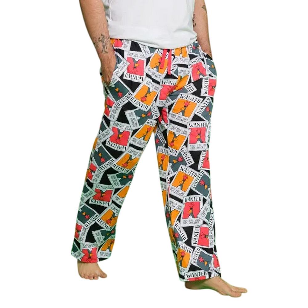 Wallace and Gromit Men's Wanted Poster Feathers McGraw Lounge Pants