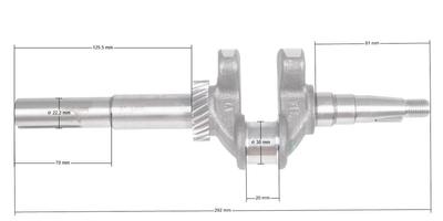 Crankshaft Zongshen Xp200A 6.5Hp 22.2Mm 70Mm 100003840