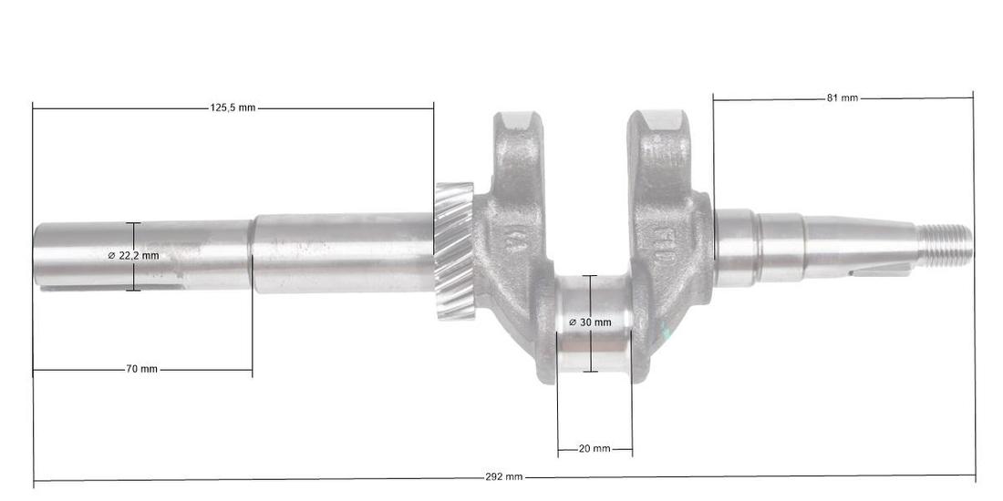

Crankshaft Zongshen Xp200A 6.5Hp 22.2Mm 70Mm 100003840