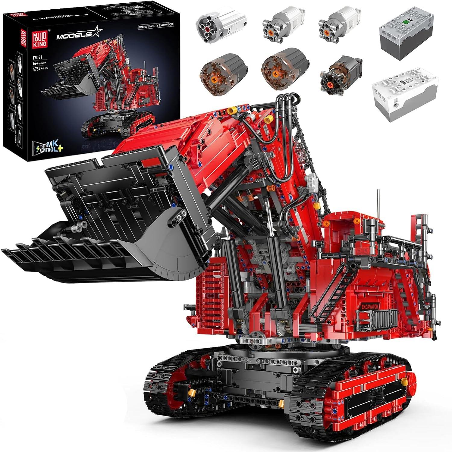 

Mould King 17070/17071 Технический автомобильный строительный блок с дистанционным управлением R9800 Сборка модели экскаватора Грузовик Кирпич Детский рождественский подарок 17071