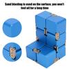 Handliches Fidget-Spielzeug aus Aluminiumlegierung Infinity-Tisch-Zauberwürfel Stressabbau-Spielzeug Blau