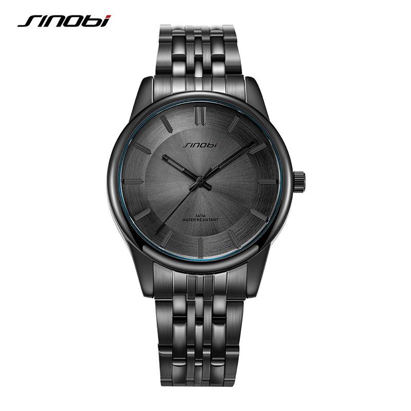Sinobi 9835 Men s Waterproof Quartz Watch with Stainless Steel Band and Round Dial