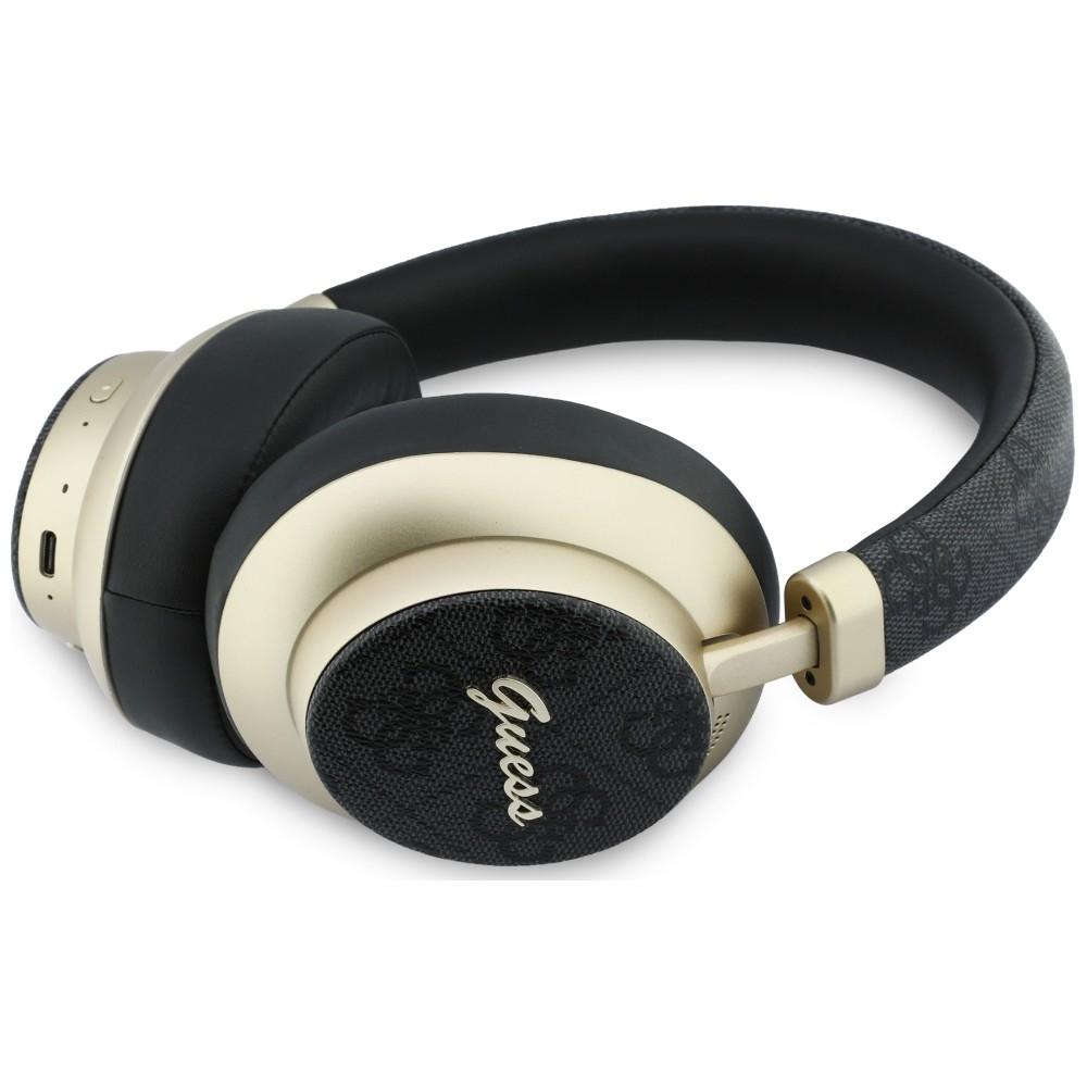 Guess Bluetooth ENC 4G Gold Script Metal Black Over-Ear Headphones