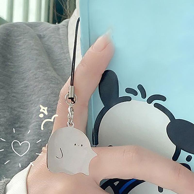 Lovely Metal Ghost Mobile Phone Lanyard Cute Ghost Phone Strap Cell Phone Chain Keychain For Halloween Gifts