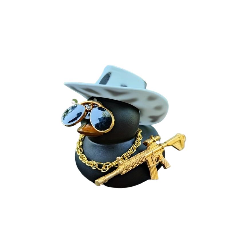 

1 шт. Ковбойская шляпа Черная Утка Украшение для автомобиля Зеркало заднего вида Украшение чёрный