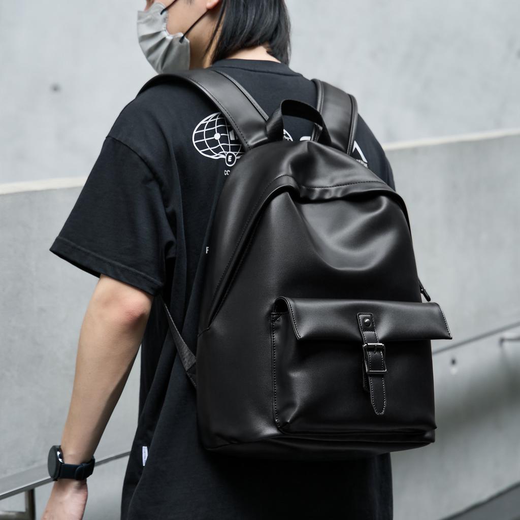 Trendige Herrenrucksäcke mit großem Fassungsvermögen, lässige Computertaschen für Studenten und Lederschultaschen