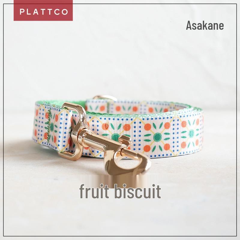 PLATTCO Fruit Biscuit Nylon Pet Collar & Leash - PDL331 L 2.5cm x (49-55cm)