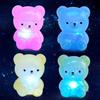 Bear Squeeze Toy Soft TPR Elastic Quick Rebound Lights Flashing Cartoon Bear Anti-stress Pinch Toy Colorful Squeeze Animal Fidget Toy Children Gift