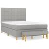 3137157 vidaXL Divan Bed with Mattress Light Grey 140x200cm Fabric