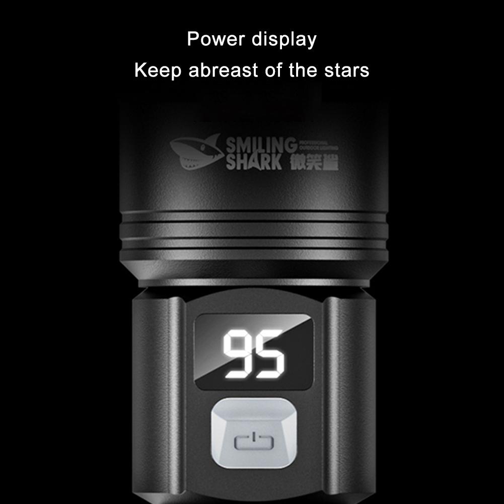 High Power Strong Light Long Range Flashlight 3 Gear Outdoor Bright High-lighted Super Flashlight Telescopic Torch Zoom J1J3