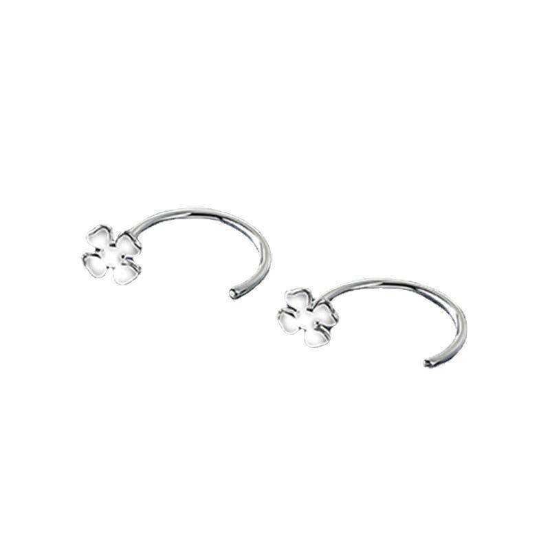 New Product Ear Piercing Earrings for Women Imitation Earrings Temperament Anti-allergic Earrings Small Earrings Four-leaf Clover Simple