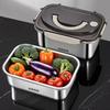 Stainless Steel Crisper Lunch Box Portable Sealed Bento Boxes Refrigerator Food Storage Container Outdoor Picnic Salad Bowl