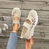 Lässige Damen-Loafer mit Stickerei, atmungsaktive Walking-Sneakers, weiche Slipper-Flats, bequeme Damenschuhe