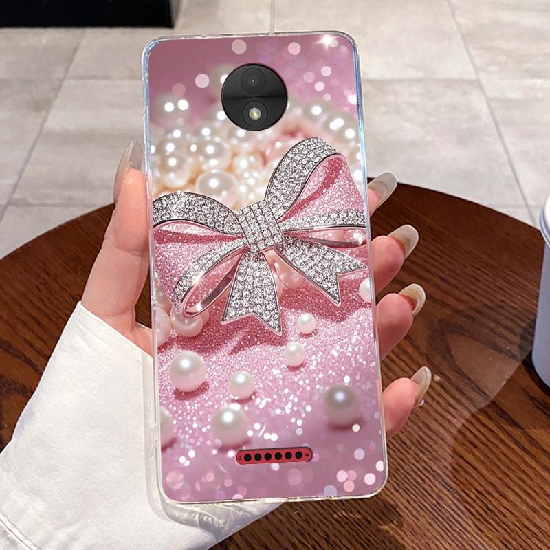 Casing For Motorola Moto C Plus Case Aesthetic Cute Cat Astronaut Transparent Soft Silicone Back Cover Moto C CPlus Phone Case