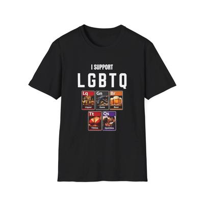 Aš palaikau LGBTQ marškinėliai | Juokingas memė suaugusiems