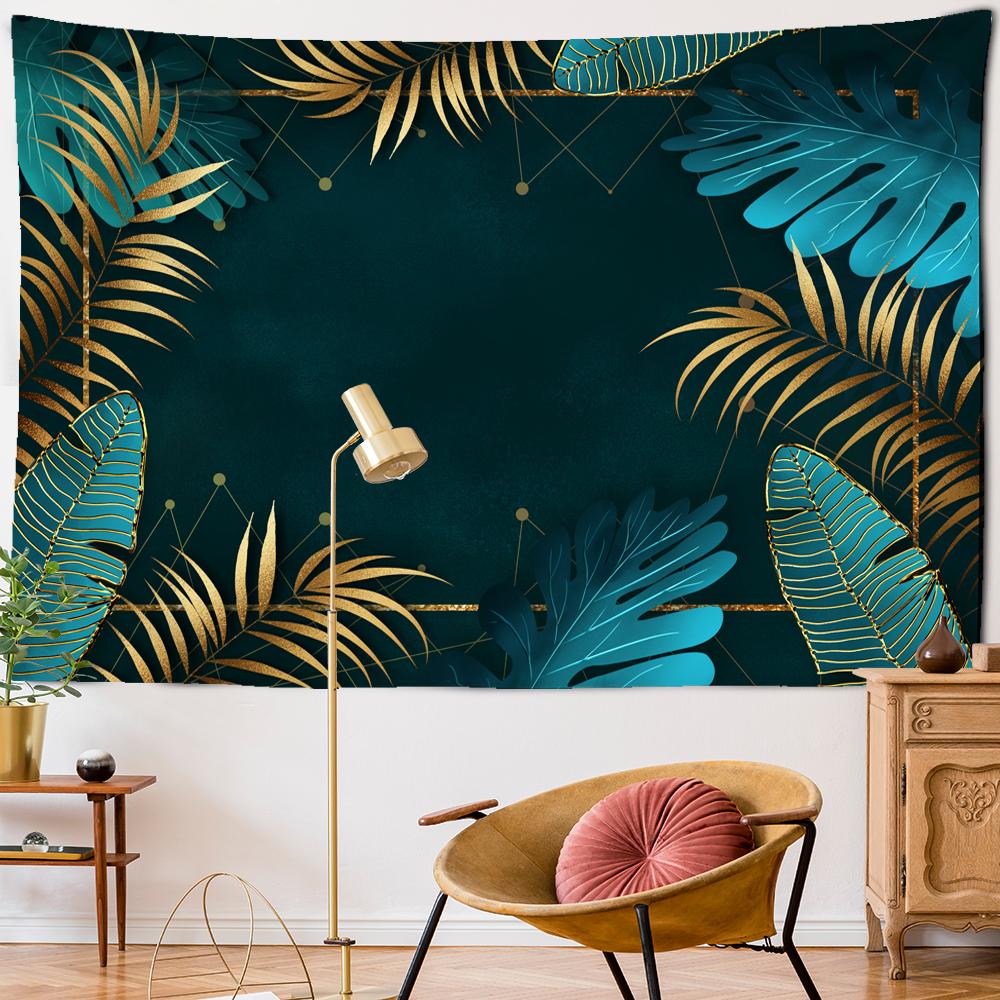 Macara Verde Frunză de Palmier Tapiserie Agățată de Perete Mică Proaspătă Hippie TAPIZ Decor Boem Cameră Pânză de Fundal