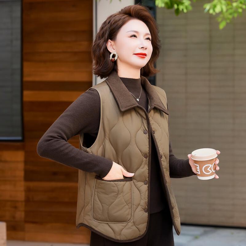 YUZHAOLIN Women's Winter Fleece-Lined Lapel Vest