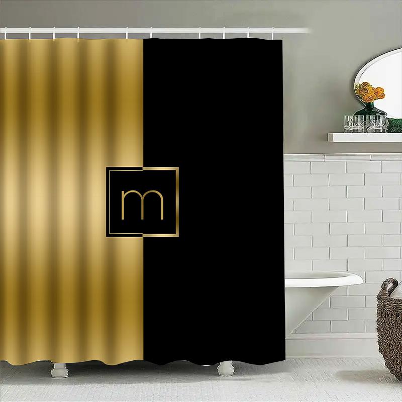 Green Butterfly Leaf Shower Curtain Beautiful Floral Pattern Decorative Bath Mat For Bathroom Water Resistant Fabric Easy Instal