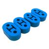 4x Universal Silicone Muffler Exhaust Hanger short Hangers Blue 12mm- 1/2"
