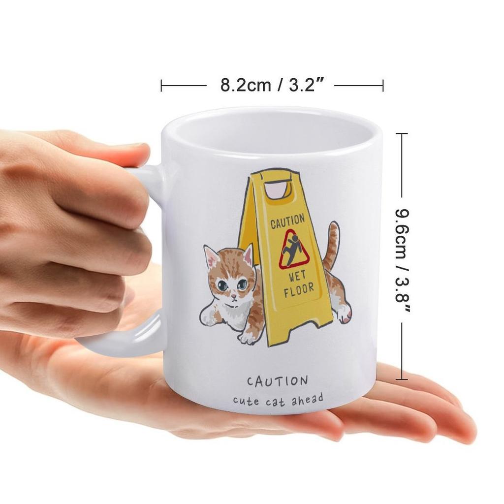 1Pack 11oz White Ceramic Mug With Clear Print On Both Sides Sturdy Coffee Cup Ideal For Home Office Gift Scenes